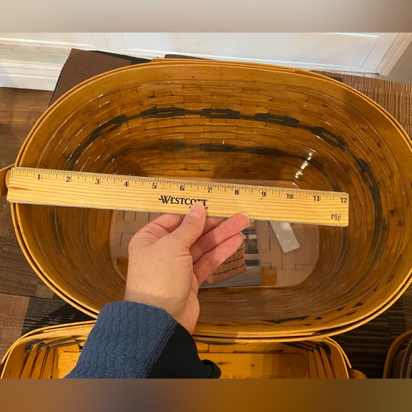 Vintage Longaberger baskets, lot of 6, green, 1990’s-early 2000’s - Picture 5 of 16